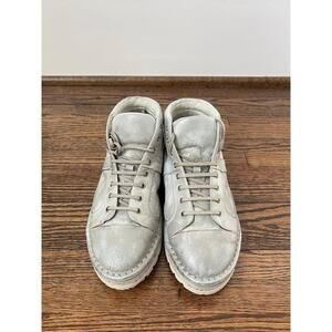 Marsell Gomme Womens EU38.5 US8 Lace Up Sneaker Silver Casapelle Italian Leather